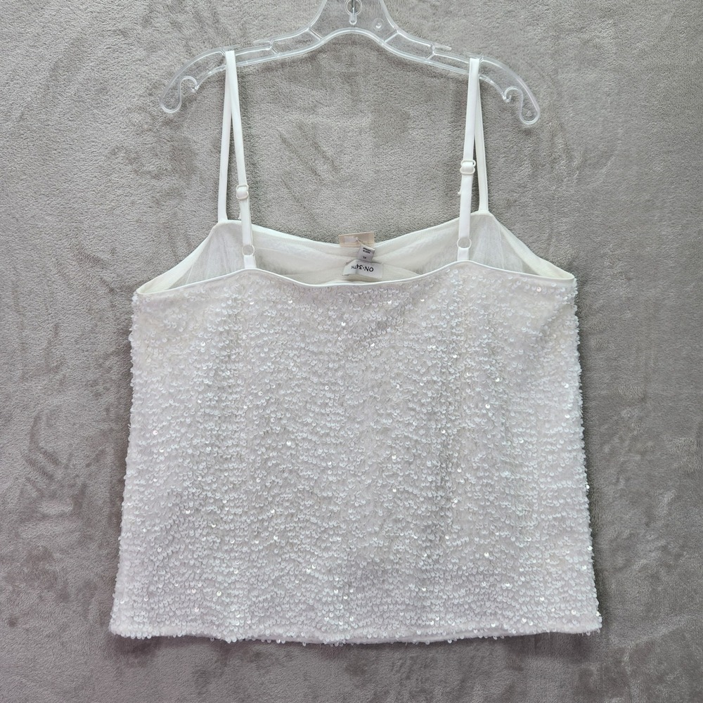 ON 34TH Womens XL Cannoli Cream Sequin Cami Tank Top Holiday Evening‎ Party New - Picture 2 of 9